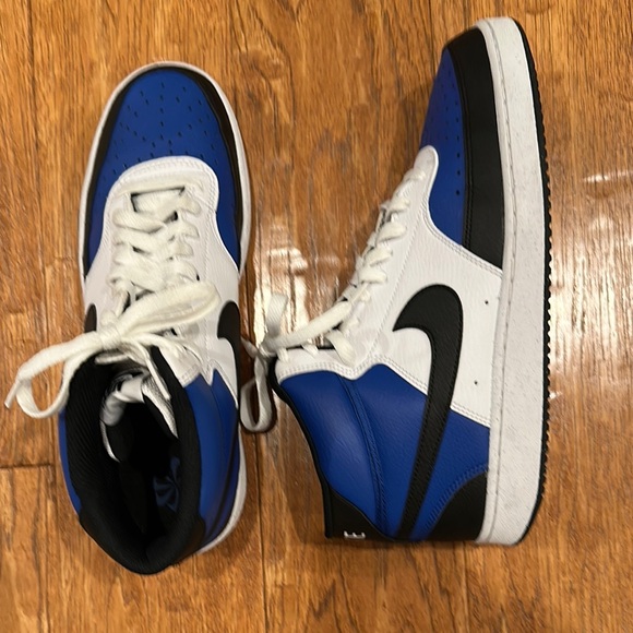 Nike Blue and White High-Top Athletic Shoes - Picture 3 of 3